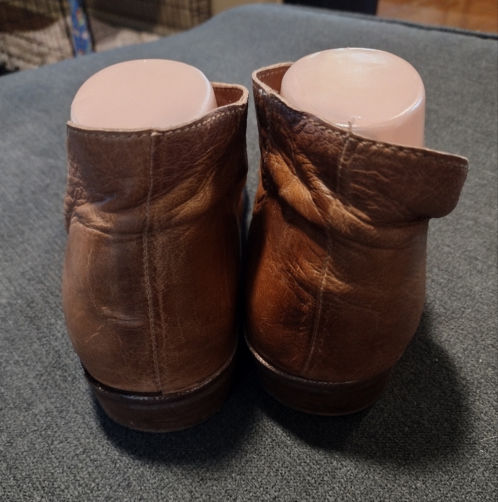 FREE PEOPLE D'orsay Distressed Leather Sandals Shoes - Picture 6 of 11